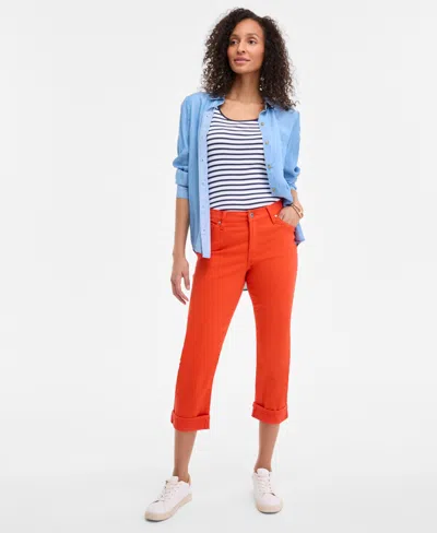 Style & Co Women's Mid-rise Curvy Capri Jeans, Created For Macy's