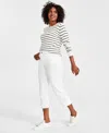 Style & Co Women's Mid-rise Curvy Capri Jeans, Created For Macy's In Bright White