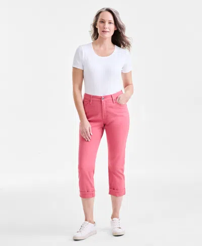 Jean Femme Apt. 9 Blanc Taille 8P – Capri Stretch, Taille Mid, Coupe Curvy