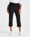 Style & Co Women's Mid Rise Comfort Capri Pants, Created For Macy's In Deep Black