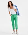 Style & Co Women's Mid-rise Curvy Capri Jeans, Exclusively At Macy's In Green