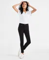 Style & Co Women's Mid-rise Curvy Skinny Twill Pants, Created For Macy's In Deep Black