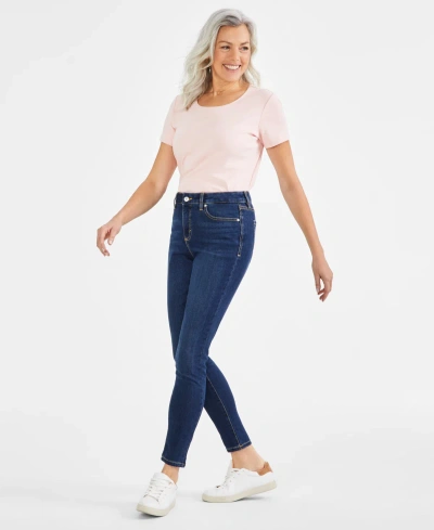 Style & Co Women's Mid-rise Curvy Skinny Jeans, Created For Macy's In Phlox