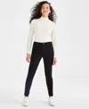Style & Co Women's Mid-rise Curvy Skinny Twill Pants, Created For Macy's In Deep Black