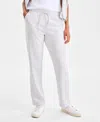 Style & Co Women's Mid Rise Drawstring-waist Fleece Pant, Created For Macy's