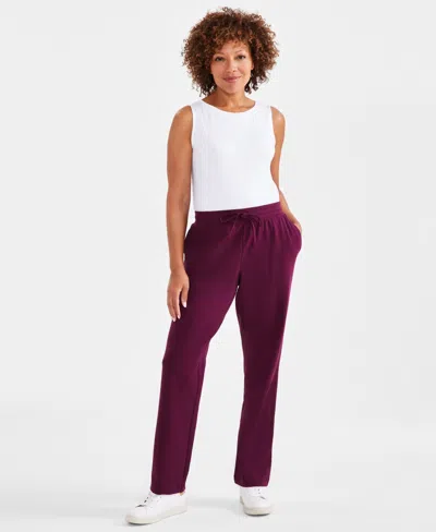 Style & Co Women's Mid-rise Drawstring-waist Sweatpants, Regular & Petite, Created For Macy's