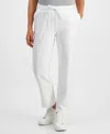 Style & Co Women's Mid-rise Drawstring-waist Sweatpants, Regular & Petite, Created For Macy's In White