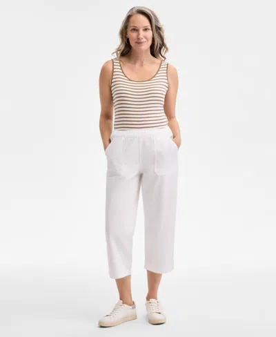 Style & Co Women's Mid-rise Pull-on Capri Pants, Exclusively At Macy's In White