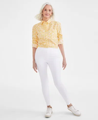 Style & Co Women's Mid-rise Pull-on Jeggings, Regular & Petite, Created For Macy's In Bright White