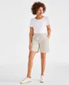 Style & Co Women's Mid-rise Pull-on Shorts, Regular & Petite, Exclusively At Macy's In Gray