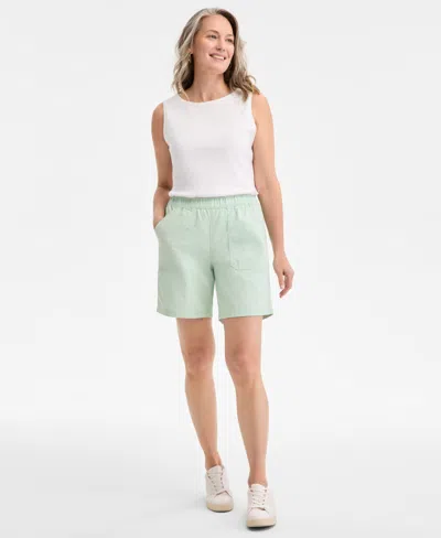 Style & Co Women's Mid-rise Pull-on Shorts, Regular & Petite, Exclusively At Macy's In Green