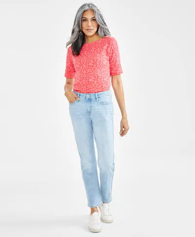 Style & Co Women's Mid-rise Relaxed Girlfriend Jeans, Created For Macy's In Oakland