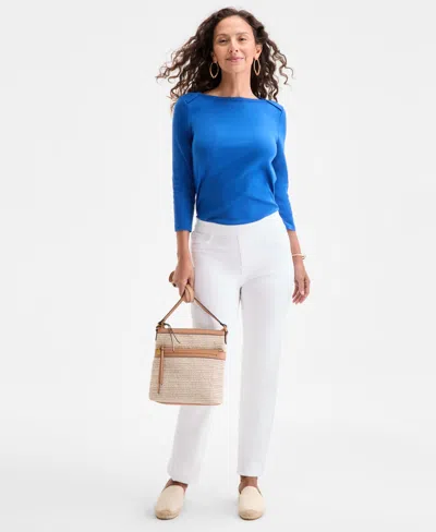 Style & Co Women's Mid-rise Straight Pull-on Jeans, Exclusively At Macy's