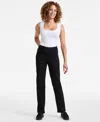 Style & Co Women's Mid-rise Straight Pull-on Jeans, Exclusively At Macy's In Deep Black