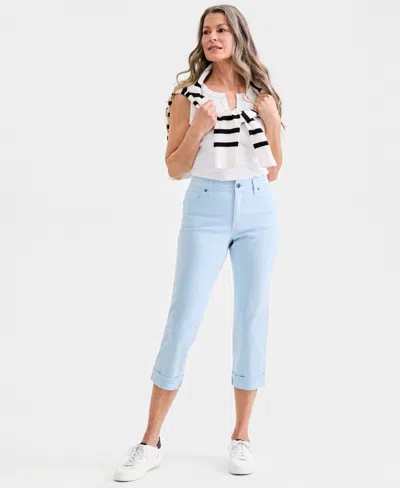 Style & Co Women's Mid-rise Curvy Capri Jeans, Exclusively At Macy's In Multi