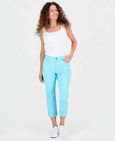 Style & Co Women's Mid-rise Curvy Capri Jeans, Exclusively At Macy's In Multi