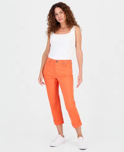 Style & Co Women's Mid-rise Curvy Capri Jeans, Exclusively At Macy's In Multi