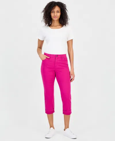Style & Co Women's Mid-rise Curvy Capri Jeans, Exclusively At Macy's In Multi