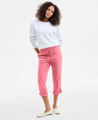 Style & Co Women's Mid-rise Pull-on Capri Pants, Exclusively At Macy's In White