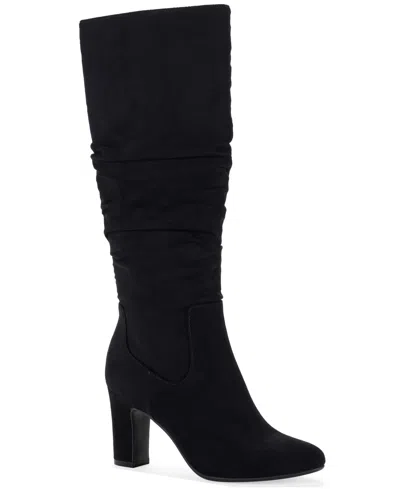 Style & Co Women's Mollyann Slouch Almond Toe Tall Boots, Macy's Exclusive In Black