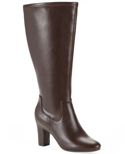 Style & Co Women's Mollyy Stretch Tall Wide-calf Boots, Macy's Exclusive In Bittersweet Wide Calf