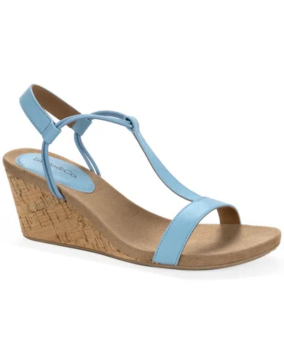 Style & Co Women's Mulan Wedge Sandals, Created For Macy's In Blue