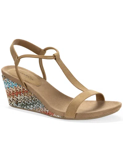 Style & Co Women's Mulan Wedge Sandals, Created For Macy's In Brown