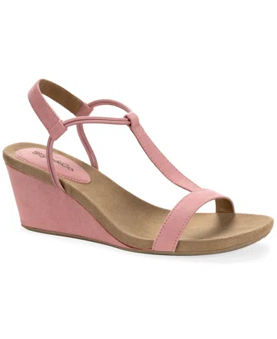 Style & Co Women's Mulan Wedge Sandals, Created For Macy's In Pink