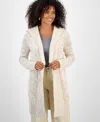 Style & Co Women's Open-front Hooded Cardigan, Macy's Exclusive In White