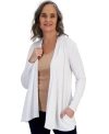 Style & Co Women's Open-front Knit Cardigan, Created For Macy's In Bright White