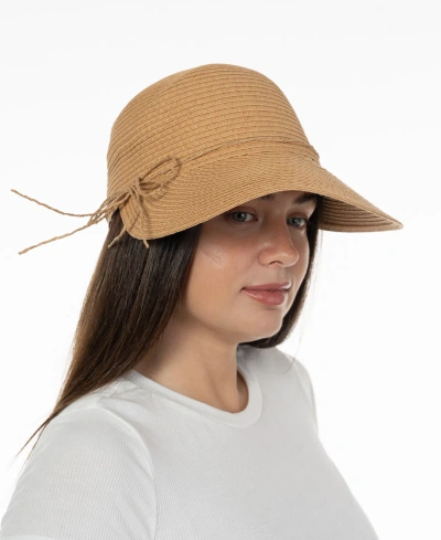 Style & Co Women's Packable Paper Framer Hat, Created For Macy's In Tan