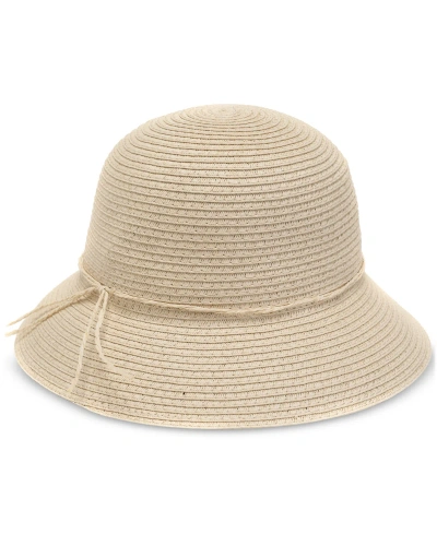 Style & Co Women's Packable Straw Cloche Hat, Created For Macy's In Natural