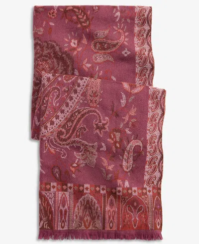 Style & Co Women's Paisley Floral Jacquard Wrap Scarf, Macy's Exclusive In Wine