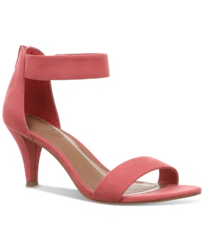 Style & Co Women's Paycee Two-piece Dress Sandals, Exclusively At Macy's In Red Granit