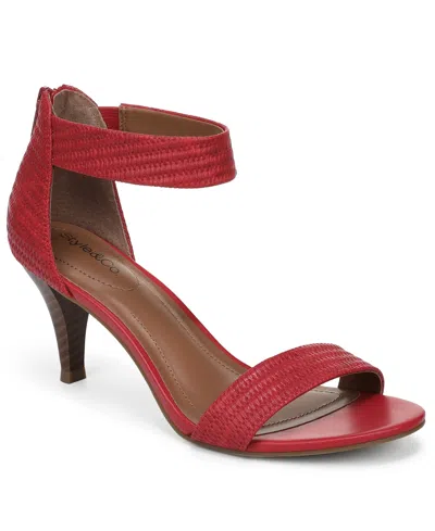 Style & Co Women's Paycee Two-piece Dress Sandals, Created For Macy's In Red