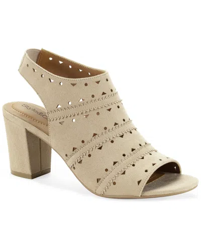 Style & Co Women's Peggyy Peep-toe Sandals, Macy's Exclusive In Neutral