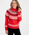 Style & Co Women's Petite Alyssa Fair Isle Mockneck Sweater, Macy's ...