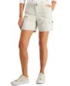 Style & Co Women's Petite Mid-rise Comfort-waist Cargo Shorts, Exclusively At Macy's In Gray