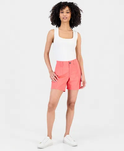 Style & Co Women's Petite Mid-rise Comfort-waist Cargo Shorts, Macy's Exclusive In Multi
