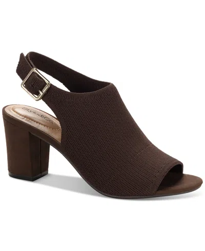 Style & Co Women's Peyyton Slingback Knit Dress Shooties, Exclusively At Macy's