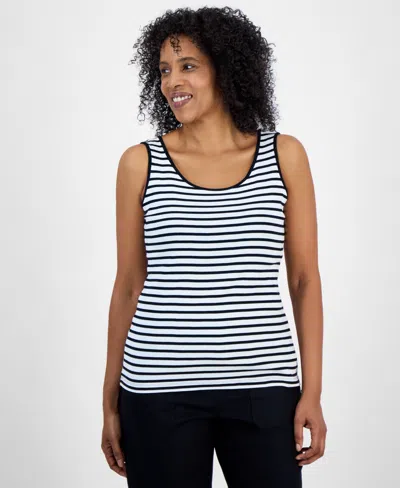 STYLE & CO WOMEN'S PIMA COTTON SCOOP-NECK TANK TOP, EXCLUSIVELY AT MACY'S