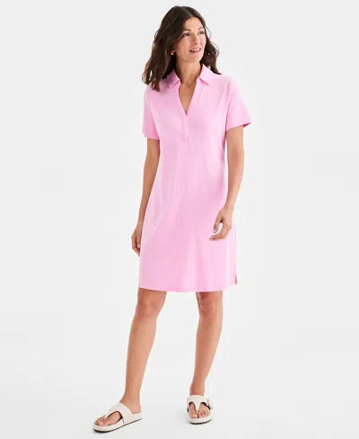 Style & Co Women's Polo Dress, Macy's Exclusive In Pink