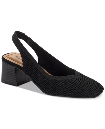 Style & Co Women's Pomelloo Slingback Pumps, Exclusively At Macy's In Blk Beauty