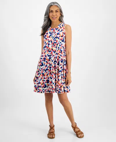 Style & Co Women's Printed Sleeveless Flip-flop Dress, Created For Macy's In Multi Print