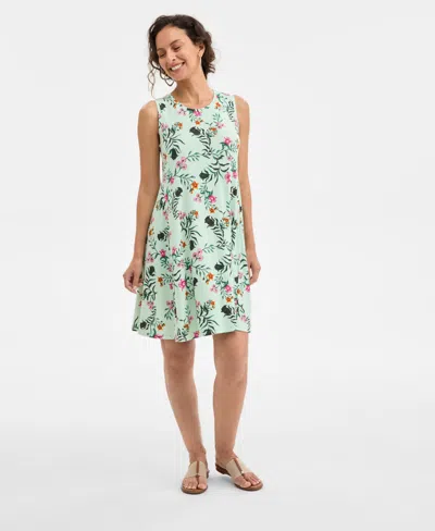 Style & Co Women's Printed Sleeveless Flip-flop Dress, Exclusively At Macy's