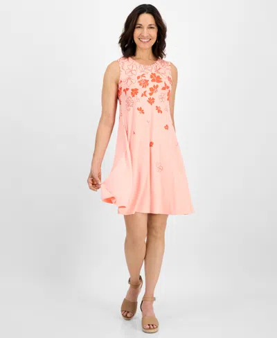 Style & Co Women's Printed Sleeveless Flip-flop Dress, Exclusively At Macy's