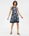 Style & Co Women's Printed Sleeveless Flip-flop Dress, Exclusively At Macy's In Alice Blue