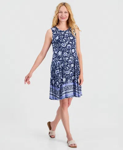 Style & Co Women's Printed Sleeveless Knit Dress, Macy's Exclusive