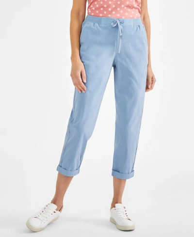 Style & Co Women's Pull On Cuffed Pants, Created For Macy's In Blue Fog