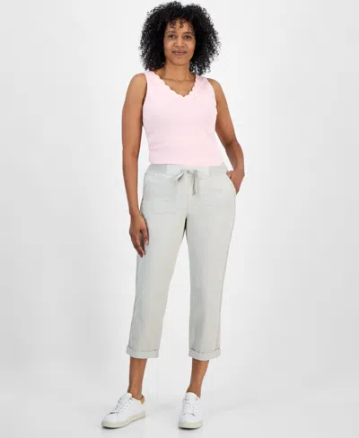 Style & Co Women's Pull On Cuffed Pants, Created For Macy's In Pink